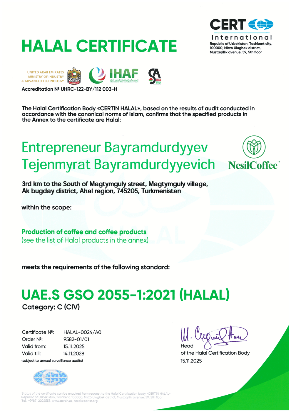 GSO 2055-1:2021
(HALAL)